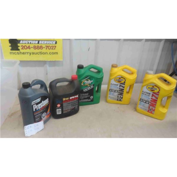 Prestone Antifreeze 3.78L , 15L of 5W30 Oil , 4L of 30 Oil