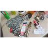 Image 4 : Wood Box with Hinged Lid , Chain , Screwdriver , WD40 , Nails, Plus
