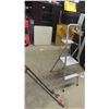 Image 1 : Aluminum Stepper , (2) 48'' Pipe Clamps