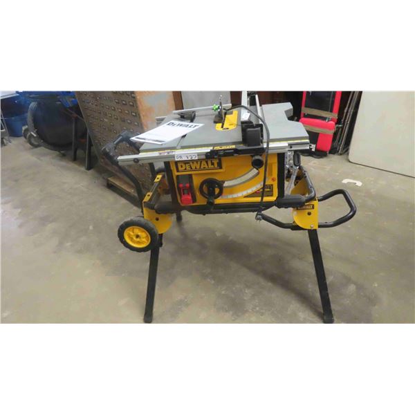 Dewalt 10'' 15 Amp Table Saw with Portable Dewalt Jobsite Stand - Was