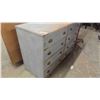 Image 2 : 2 Piece Wood Cabinet : Bottom Portion Has 8 Drawers and Measures 38'' x 57'' x 22'' , 
