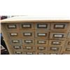 Image 9 : 2 Piece Wood Cabinet : Bottom Portion Has 8 Drawers and Measures 38'' x 57'' x 22'' , 