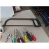Image 9 : Plastic 5 Gallon Gas Container, Hack Saw, Screwdrivers, Clamp, Hammer &