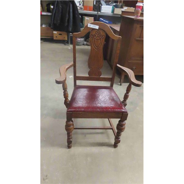 Oak Dining Room Arm Chairs 