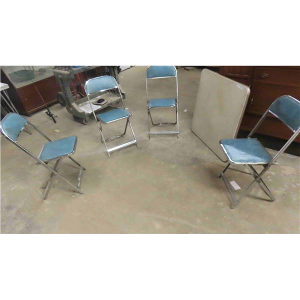 Folding Leg Card Table with 4 Chairs 