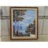 Image 1 : Oak Framed Oil Painting on Canvas 25'' x 29''