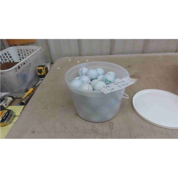 1 Gallon Pail Full of Pro V1 Golf Balls (Clean)
