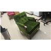 Image 1 : Green Button Back Arm Chair 