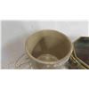 Image 3 : Medalta 3 Gallon Crock , Heavy Brass Planter
