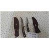 Image 1 : 2 Hunting Knives Old Timer Schrade with Holster 9'' + 7'' 