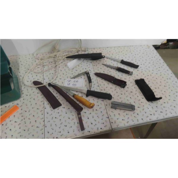 6 Knives : Butcher Knife , Hunting  Knife , Fillet Knife , Multi Utility Tool & Fishing 