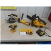Image 1 : Dewalt Cordless 20V: 6 1/2" Circular Saw, 1/2" Drill Driver, 4 1/2" Grinder,