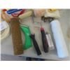 Image 6 : Paint Supplies: Caulking, Rollers, Paint Tarp, Sanders, Scraper, Caulking 