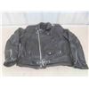 Image 4 : Leather Motorcycle Jacket Lined Size Large