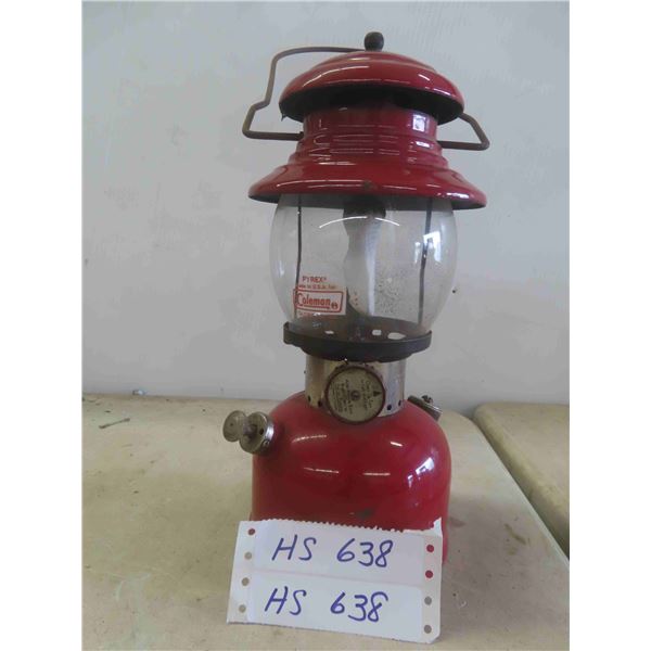 Red Coleman 200 Sunshine Lantern w/550 Globe - 1958