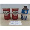 Image 1 : Shaler S-200 Motor Oil Cans(2) w/ Product + Royal Lite Gas Line