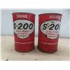Image 2 : Shaler S-200 Motor Oil Cans(2) w/ Product + Royal Lite Gas Line