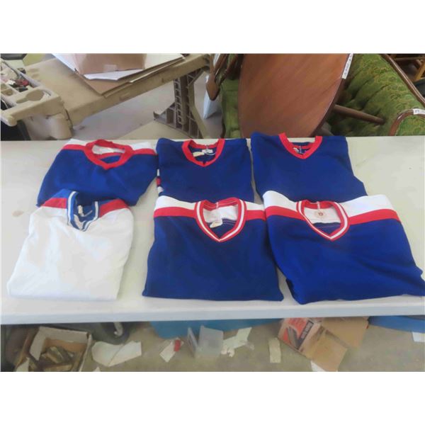 (6) Blank Winnipeg Jets Jersey's Large - Xlarge