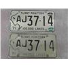 Image 2 : 3 Manitoba License Plates + Plate Holder