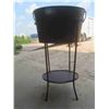 Image 1 : Metal Bucket in Stand 17 1/2" X 12 1/4 " X 31" High