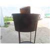 Image 3 : Metal Bucket in Stand 17 1/2" X 12 1/4 " X 31" High