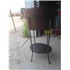 Image 5 : Metal Bucket in Stand 17 1/2" X 12 1/4 " X 31" High