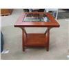 Image 6 : End Table w/Bevelled Glass Insert 18 1/2" X 18 1/2" x 20" H