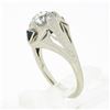 Image 9 : Antique Art Deco 18k Gold GIA Old European Diamond Sapphire Engagement Ring
