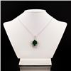 Image 1 : 11.37 ctw Emerald and 0.83 ctw Diamond 18K White Gold Pendant