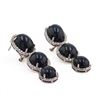 Image 3 : 43.81 ctw Blue Sapphire and 1.88 ctw Diamond 14K White Gold Earrings