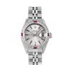 Image 2 : Rolex Ladies Stainless Steel Silver Index Dial 18K White Gold Diamond And Ruby B