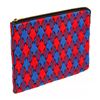 Image 2 : Celine Blue, Multicolor, Red Fabic Houndstooth Zip Pouch