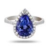 Image 1 : 3.93 ctw Tanzanite and 0.38 ctw Diamond 18K White Gold Ring
