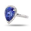 Image 2 : 3.93 ctw Tanzanite and 0.38 ctw Diamond 18K White Gold Ring