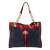 Image 1 : Gucci Blue Suede Rajah Large Tote