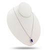 Image 1 : 9.20 ctw Tanzanite and 0.39 ctw Diamond Platinum Pendant/Necklace (GIA CERTIFIED