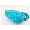 Image 2 : Chanel Turquoise Blue Quilted Bubble Jersey Snake Effect Chain Shoulder Bag