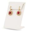Image 3 : 5.13 ctw Ruby and 0.83 ctw Diamond 14K Yellow Gold Earrings