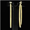 Image 2 : Classic 14K Yellow Gold 1.56" Plain Polished Medium Round Hoop Snap Earrings