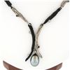Image 2 : Sarah Graham Manzanita Cobalt Chrome 18k Gold Diamond & Tahitian Pearl Necklace