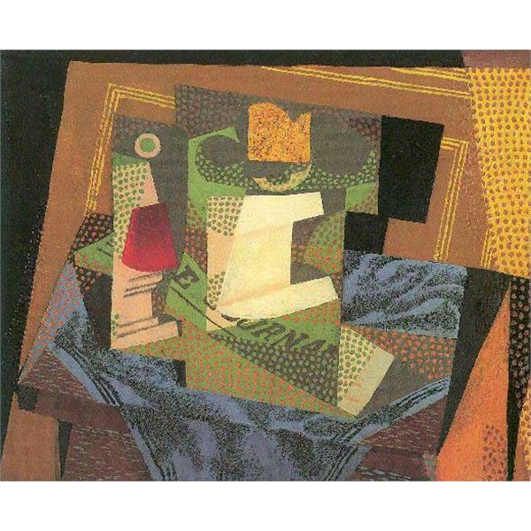 Juan Gris - Fruit Bowl On A Table Cloth