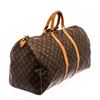 Image 3 : Louis Vuitton Brown Monogram Canvas Keepall 55 Travel Bag