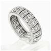 Image 9 : Vintage Platinum 1.30 ctw Diamond Domed Open Work & Milgrain Eternity Band Ring