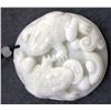 Image 2 : Jade 280cts of Real Jade Two Fortune Toad Frogs Coin Yuanbao Money Amulet