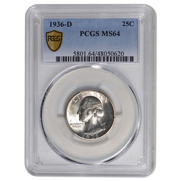 1935-D Washington Quarter PCGS MS64