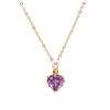 Image 1 : Plated 18KT Yellow Gold 2.12cts Amethyst and Diamond Necklace