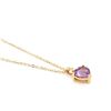 Image 2 : Plated 18KT Yellow Gold 2.12cts Amethyst and Diamond Necklace