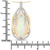 Image 3 : 14KT Yellow Gold Opal and Diamond Pendant with Chain
