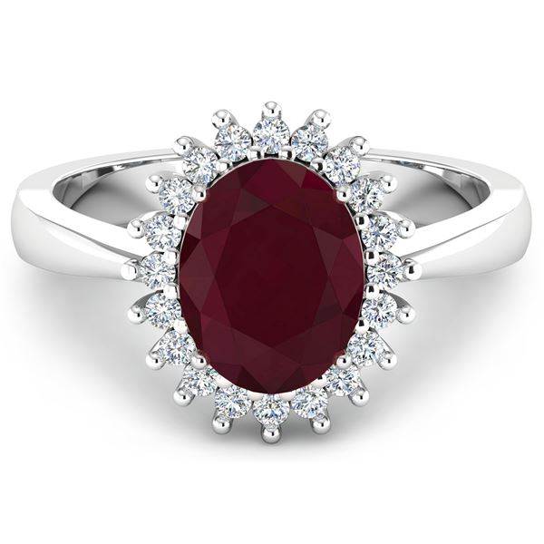 14KT White Gold 1.50ct Ruby and Diamond Ring