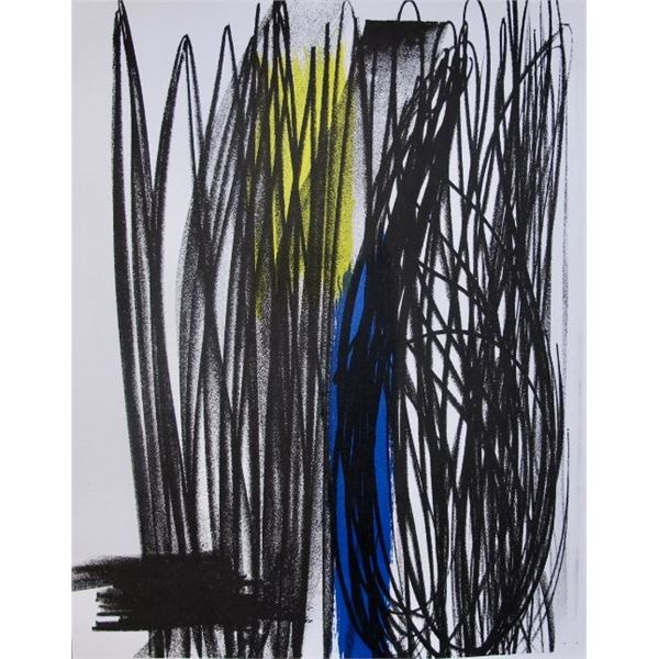 Hans Hartung Composition 1973 Original Lithograph by XXieme Siecle in Paris